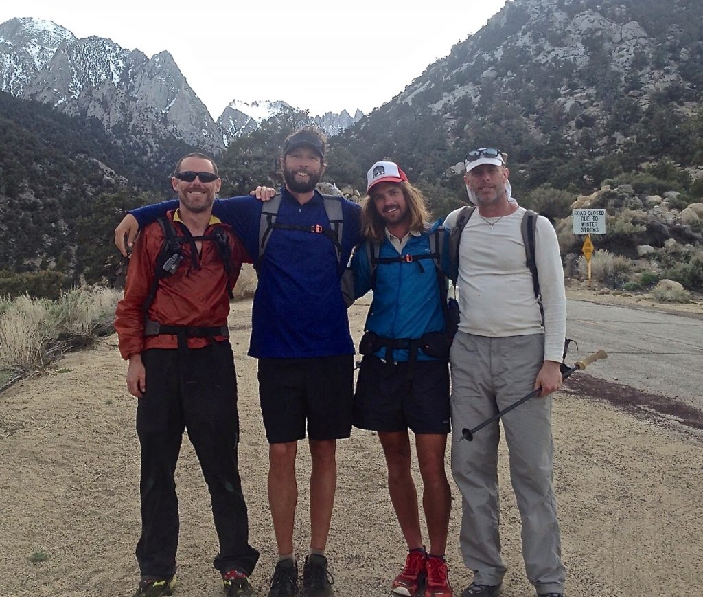 (L to R) Swami, Dirtmonger, Bobcat and Malto | On the way back to Lone Pine after the Lowest to Highest Route | The End. 