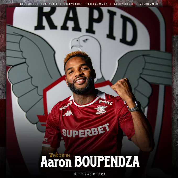 Rapid București announce signing of Aaron Boupendza